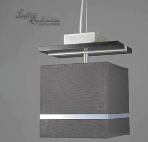 Lampada a sospensione in tessuto marrone cromo E27 luce angolare a sospensione soggiorno sala da pranzo