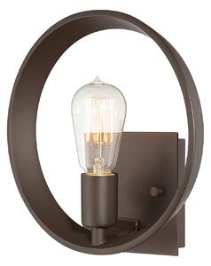 Applique Industrial Nordico Theater Row Metallo Bronzo Western 1 Luce E27