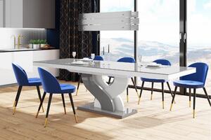 Tavolo da pranzo di design HEB-111, lucido, allungabile da 160 a 256 cm