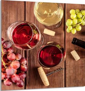 PIATTO IN VETRO PER CUCINA 60x65 Vino