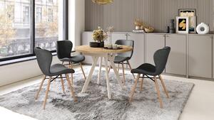 Tavolo da pranzo di design Almo allungabile da 90 cm a 145 cm, rotondo