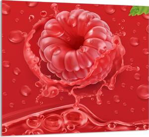 PIATTO IN VETRO PER CUCINA 65x60 Lampone