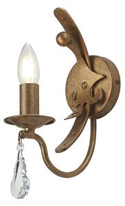 Applique Classica Windsor Acciaio Patina Oro 1 Luce E14