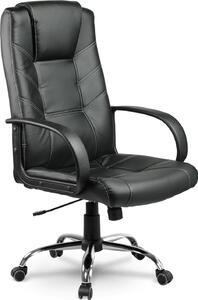 Sedia da ufficio in pelle Sofotel EG-221 nero