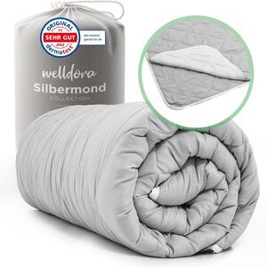 Welldora OPTICLIMA Piumino per allergici 155x220 - Piumino estivo e invernale a due pezzi - Piumino 4 stagioni con bottoni a pressione - Piumino Premium