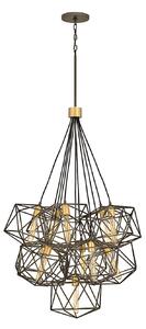 Lampadario Classico Astrid Acciaio Bronzo Metallico Opaco Oro Deluxe 11 Luce E27