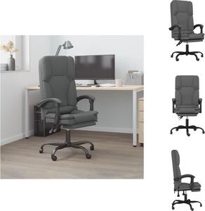 VidaXL Sedia da ufficio con funzione massaggio in tessuto grigio scuro - Sedie da ufficio