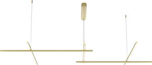 Lampada a sospensione moderna oro a linee intersecate Radiance LED 80W Maytoni