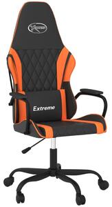 VidaXL Sedia da gioco in ecopelle nera e arancione