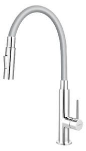 Miscelatore per lavello Ferro con braccio flessibile grigio 70730,0S