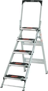 Scala pieghevole Little Giant Safety Step a 5 gradini con maniglione