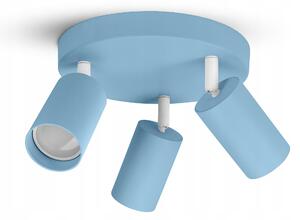 FKL DESIGN Home Lampada da soffitto Deco Lampada da soffitto Lampada per bambini Lampada per bambini a 3 luci GU10 Paralume regolabile Lampada di serie (N975-EG3-B)