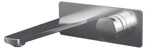 Miscelatore per lavabo XELO - Ottone - Montaggio a parete - Corpo incasso incluso, colore: cromato