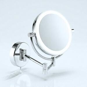 Specchio LED Libaro Modena specchio d'ingrandimento (5x / 10x) Specchio per il trucco a 360° con montaggio a parete e funzione di oscuramento