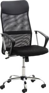 Sedia da ufficio - Sedia da ufficio - Polvere di rete con equipaggio - Comfort ergonomico | Colore: Nero