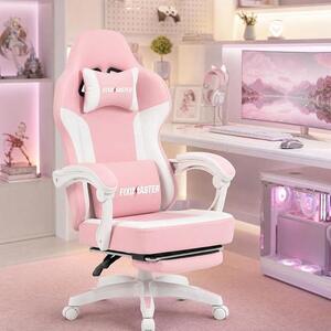 Sedia da ufficio ergonomica con poggiapiedi, sedia da scrivania resistente fino a 150 kg, sedia da gaming in ecopelle, poltrona girevole ergonomica per ufficio domestico e giocatori