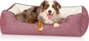 Knuffelwuff - Cuccia ortopedica per cani Sanford XXL 120 x 85 cm, rossa