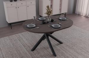Tavolo da pranzo ovale Oslo, 138x100 cm, ideale per soggiorno o sala da pranzo, design moderno. Disponibile nei seguenti colori: Wisconsin (noce), Artisan (rovere), Lindberg (rovere), Portland (frassino nero)