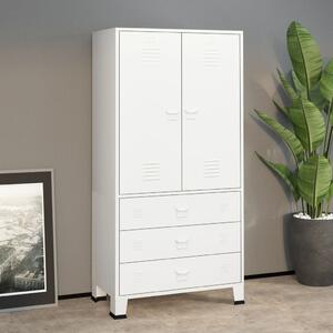 VidaXL Armadio industriale bianco 90x50x180 cm in metallo - Armadio - Armadi - Armadio in metallo - Guardaroba