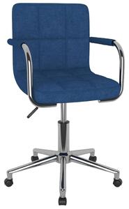 VidaXL Sedia da ufficio girevole in tessuto blu