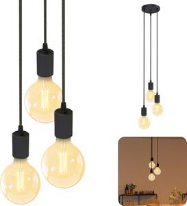 SSC-LUXon PARU lampada a sospensione a 3 luci in stile retrò-industriale con lampadine LED Smart Home CCT Controllo tramite app Wifi