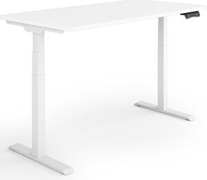 ESMART EZX-132WW 120x60cm Bianco Scrivania ergonomica regolabile in altezza elettricamente in modo continuo da 60,5 a 125,5 cm 3x memoria Promemoria attività Montaggio rapido