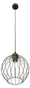 Sospensione Minimal Industrial Nando 1 Luce Nera