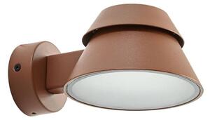 Lampada da parete per esterni a LED Lucande Moena, marrone, metallo, IP44