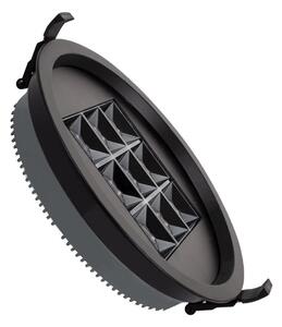 Downlight LED Faretto da incasso 30W Rotondo AERO UGR13 Ø di taglio 205 mm Nero 4000K Bianco neutro