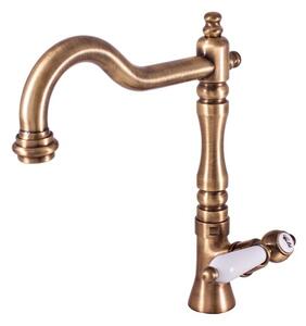 Slezák-RAV Slezák RAV Morava Retro MK594/8SM Miscelatore monocomando per lavabo, ottone vecchio Colore: ottone vecchio