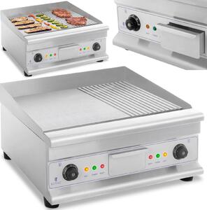 Expondo Royal Catering Piastra elettrica - doppia - 60 cm - liscia e rigata - 6.400 W