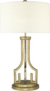 Lampada da tavolo con paralume Lemuria color oro-crema, 1xE27x60W, tessuto, dimensioni: 80x45,1x45,1 cm, IP20, Gilded Nola