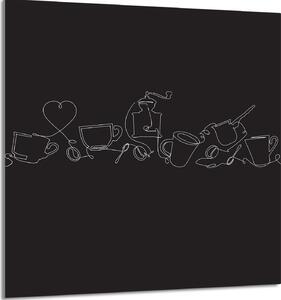 PIATTO IN VETRO PER CUCINA 60x65 Nero
