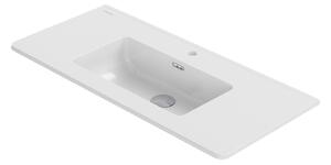 VIGOUR Clivia lavabo d'arredo con troppopieno e foro per rubinetto 101x46cm, bianco