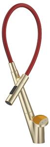 Rubinetto da cucina con tubo flessibile, girevole a 360° e miscelatore monocomando, finitura oro spazzolato