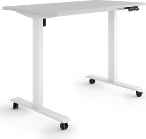 ESMART Germany ETX-121WG 120 x 60 cm Grigio chiaro Scrivania ergonomica in piedi/seduta su rotelle Regolabile elettricamente in altezza in modo continuo 78,5 - 128,5 cm 3x memoria Promemoria attività Avvio/arresto graduale