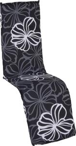 Set di 1 copripoltrona relax «Evora», motivo - fiore, bianco e nero