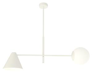 Plafoniera Moderna Industrial Hermes 2 Luci Bianco