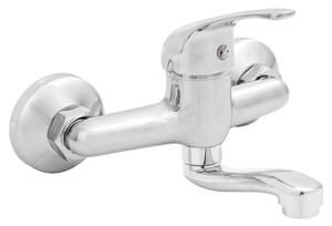 Miscelatore per lavabo a parete cromato Invena Mitris