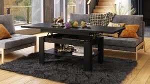 Tavolino da caffè design Rio, con altezza regolabile in modo continuo da 55 a 67 cm, estendibile da 130 a 170 cm, con superficie di appoggio. Tavolo da pranzo
