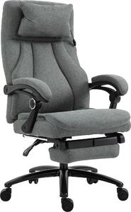 Sedia da ufficio massaggiante, sedia direzionale regolabile in altezza, sedia da gioco con poggiapiedi, funzione massaggio, ergonomica