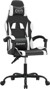 Sedia da Gaming Nero e Bianco in Pelle finta