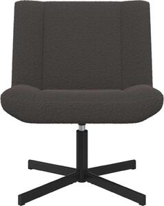 VidaXL Sedia girevole grigio scuro 63 x 75 x 76 cm in pelle di pecora