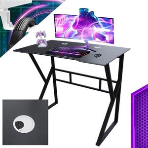 Scrivania per computer da gioco GAMER STL20CZ 100x60 cm nero