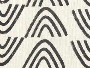 Cuscino decorativo cotone bianco e nero 45 x 45 cm motivo geometrico stampa laminata stile boho accessori Beliani