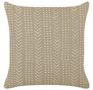 Cuscino decorativo cotone grigio 45 x 45 cm motivo geometrico stampa laminata accessori stile boho Beliani
