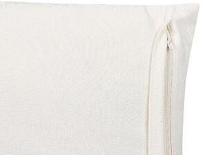 Cuscino decorativo cotone bianco e giallo 45 x 45 cm motivo geometrico stampa blocchi stile boho accessori Beliani