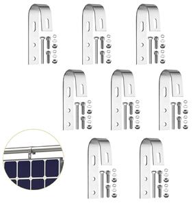 Ganci per centraline solari da balcone, 8 pezzi, acciaio inossidabile, supporto per pannelli solari