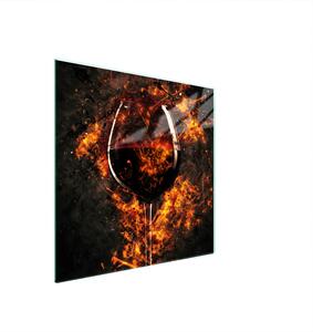 Piatto Di Protezione In Vetro Per Il Cuore 50X52 Vino