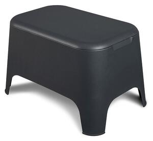 Tavolino basso contenitore porta bibite in resina da esterno 59x39x36h cm Toomax Petra - Black